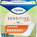 TENA Incontinence Pads, Bladder Control & Postpartum for Women, Ultimate Absorbency, Regular Length, Sensitive Care - 156 Count