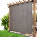 Outdoor Roller Shade for Patio Shades Roll up Outdoor Blinds Cordless Privacy Screen 82''W*96''H(Brown)