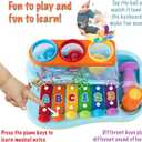 Pop 'N Play Pound a Ball Toy for Toddlers 1-3 - Xylophone Baby Musical Toy Station - 6 Piano Keys, Colorful Balls, Exciting Hammer - Fun to Learn & Develop Fine Motor Skills