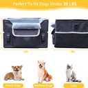 Foldable Dog Car Seat for Small Dogs,Potable Puppy Booster Seat with Harness &Safety Belt, Travel Pet Bed can Removable & Washable Suitable for Dogs 25-30 lbs(Black)