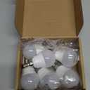 E12 Dimmable 60W Equivalent LED Light Bulbs, A15 6W Ceiling Fan Light Bulbs Warm White 3000K, Candelabra Base Globe Shape LED Bulbs, 600 Lumen, 6 Pack