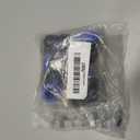 Push to Connect Air Fittings 5/8" 90 Degree Air Line Quick Joint Plastic Nickel-plated Copper 3/4"NPT 5 Pcs Blue Black