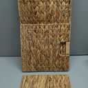 Wicker Storage Basket Foldable Hyacinth Storage Box Set of 2, 12x12x12 Inch - Handmade Woven Basket for Closet,Shelf Organization & Decor