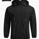 COOFANDY Men's Packable Rain Jacket Lightweight Waterproof Raincoat with Hood Travel Hiking Golf Windbreaker,3 XL