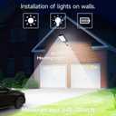 Solar Lights Outdoor Waterproof, 6500K Dusk to Dawn Solar Street Light Motion Sensor with Remote, LED Security Flood Light for Outside Garden Yard Path, Oudoor Parking Lot Lights, 4PACK