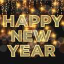 KatchOn, XtraLarge Happy New Year Banner - 72 x 44 Inch | Happy New Year Backdrop for New Years Decorations 2026 | NYE Eve Banner for NYE Decorations 2026 | New Years Eve Party Supplies 2026 (Glitter Black)