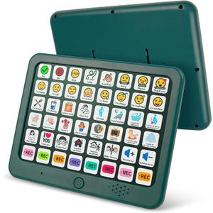 AAC Device for Autism & Nonverbal Kids and Adults, 37 Preloaded Buttons + 8 Recordable Keys, Communication Board for Speech Therapy & Special Education, Home & School Use, Male/Female Voice
