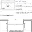 Kitchen Sinks 32x18 Inch Undermount Kitchen Sink Stainless Steel Sink 16 Gauge Single Bowl Set (5 Item Bundle: Sink, Bottom Grid, Drain Assembly, Drain Cap, Towel)