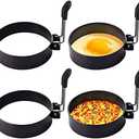 3 Pack Eggs Rings,Stainless Steel Round Breakfast Mold Tool Cooking,Round Egg Cooker Rings For Frying Shaping Cooking Eggs,Egg Maker Molds (3Pack)
