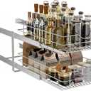 2 Tier Pull Out Cabinet Organizer,(11"W x 22" D) Soft Close Slide Out Drawer For Kitchen Base Cabinet, Individual Pull Out Shelf, Roll Out Pantry Organization, 22 Inch Deep