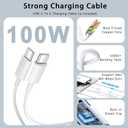 Mac Book Pro Charger - 100W USB C Laptop Charger Compatible with MacBook Pro 16, 15, 14, 13 Inch, MacBook Air M1 M2 M3 M4, iPad Pro/Air and All Type C Device, Type C to C Fast Charger
