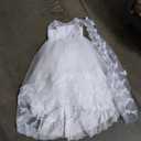 Natasha Lace Flower Girls Dresses Kids First Communion Dress Princess Wedding Pageant Ball Gown 101 (Size: 10-11Y)