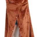 NAFLEAP Wearable Hooded Blanket for Adult Kids, Animal Blanket Hoodie Women Girl Fleece Sherpa Christmas Gift (Brown)