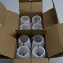 Glasses Set of 8, 12oz Clear Red/White, Long Stem Glasses for Party, Wedding and Home