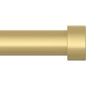 OLV Gold Curtain Rods for Windows 48 to 84 Inch, Adjustable Heavy Duty Decorative 1 Inch Diameter Curtain Rod with Modern End Cap Design, Easy Install Drapery Pole for Living Room, Bedroom, Kitchen (36''-88'' (1 Pack))