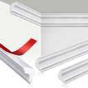 5 Pcs Peel and Stick Ceiling Crown Molding Trim Total 16.4 ft Length 2" Wide Self-Adhesive Crown Molding Polystyrene Foam Ceiling Trim for DIY Wall Home Hotel Indoor Corner Craft Decor