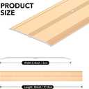 Raytano 36"L2.4"W 0.1"H Flat Profile Aluminum Floor Transition Strip, Metal Door Threshold for Carpet Wood Tile Vinyl Flooring Gaps, Indoor and Outdoor Doorway Decoration Protector(Golden,1pcs)