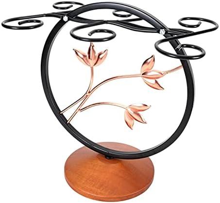 Standing Goblet Rack Hanging Cup 6 Hooks Glass Holder Decor Accessories Display Dining Tables Kitchens Bar Decor