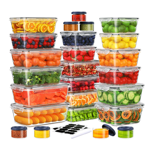 50 PCS Food Storage Containers Set, Plastic Food Containers for Pantry Kitchen Storage and Organization, Microwave and Dishwasher Safe, Leakproof & BPA-Free with Labels Pen