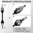 ILONPA NEW Front Left CV Axle Shaft Assembly Driver Side CV Joint