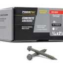 Power Pro Concrete Screw Anchors #410 Stainless Hex Washer (3/16" x 2-1/4") 100-Piece