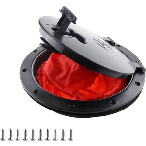 8Inch Hatch Kit, Deck Hatch with Waterproof Bag and Fasteners for Kayak Boat Fishing RiggingBlack