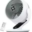 DREO Oscillating Fan for Bedroom, 13 Inch Quiet Table Fans for Home Whole Room, 75ft Powerful Airflow, Desk Air Circulator Fan with Remote, 120 Adjustable Tilt, 4 Speeds, 8H Timer, for Office Desktop, Small