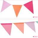 HESTYA 42 Pieces Colorful Pennant Banner Flag Multicolor Bunting String Triangle Banner Pennants for Birthdays Classroom School Carnival Garland Outdoor Events Party Hanging Decorations(Pastel)