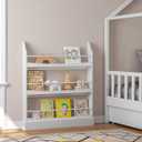 UTEX Kids Bookshelf, 3 Tiers Book Shelf and Storage for Kids Rooms, Kids Bookcase Rack Wall for Bedroom,Study Living Room,White