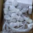 Boahaus Serena White Makeup Vanity with Mirror and 11 Lights, 7 Drawers, Glass Top, Crystal Knobs, USB-A & USB-C Ports, 110V Power Outlet, Bedroom Vanity Desk (White)