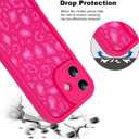 KANGHAR Case Compatible with iPhone 17 Leopard Printed Pattern Cute Cheetah Phone Case Soft TPU Shockproof Protective Cover Designed for iPhone 17 6.3 Inch Hot Pink