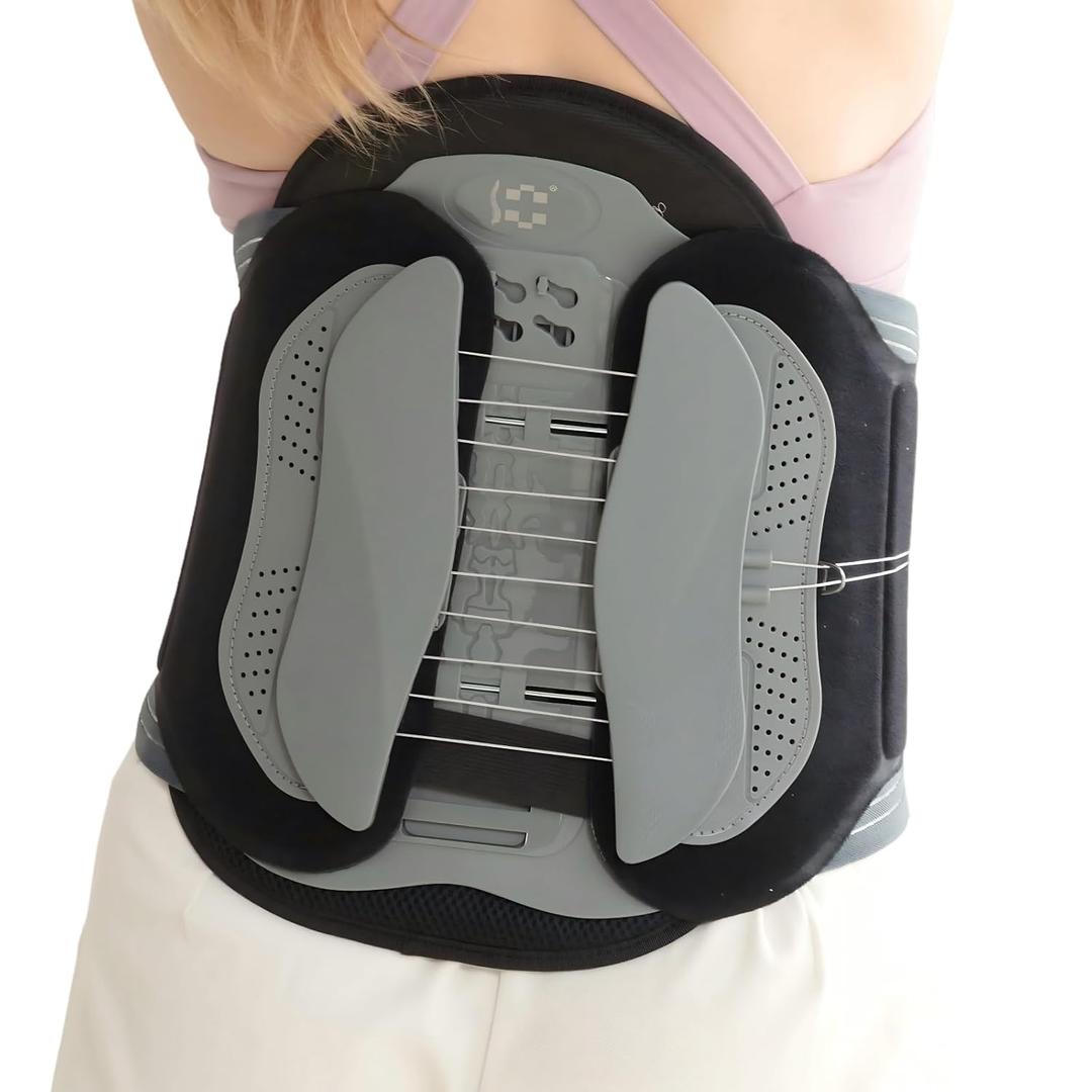 Back Brace Support Belt-Lumbar Support for Back Discomfort, Sciatica, Scoliosis, Herniated Disc Adjustable Support Straps-Lower Back Brace with Removable Lumbar Pad for Men & Women (2XL/3XL 41.3"-50.4")