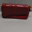 Women's Small Shoulder Bag Clutch Y2KPurse Handbag PU Leather Tote Bag with 2 Removable Straps and Zipper Closure Crossbody Bags (Crocodile red)