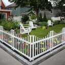 2.5ft H x 3.5ft W (2 Panels) No Dig Zippity Washington Fence Kit, White Vinyl Picket Fence Panels, Easy DIY Decorative Fencing for Yard, Patio, or Deck, Temporary Outdoor Border for Garden, ZP19048