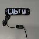 Driver-Specific USB Car LED Light Sign, Windshield Taxi Light Sign with Display, Suitable for Sedans, SUVs, and Cars, Easy Suction Cup Installation, USB Type-A Switch Cable (Pink Light Sign)