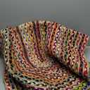 COTTON CRAFT Jute Chindi Braid Rag Rug - Boho Farmhouse Rustic Area Accent Throw Rug - Handwoven Reversible Natural Recycled Cotton- Living Room Den Study Home Dcor Gift - 3' x 5' Oval - Multi Color