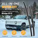 Complete Windshield Wiper Arm Kit with Wiper Blades, Fit for Rivian R1S 2022 2023 2024, Windshield Wiper Arm Replacement (Front Left & Right)