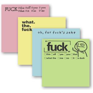 Funny Sticky Note What The F*ck Sticky Notepad, Oh, for F*ck's Sake Novelty Notepads, Funny Post-it Notes, Office Desk Accessory Gifts, 400pcs Funny Stickers (4 Color)