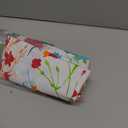 misaya Rectangle Vinyl Tablecloth, Fitted Table Cover, 100% Waterproof, Elastic Edge, Flannel Backing, Plastic Tablecloth Fit 3 Foot Folding Tables for Easter, Picnic, Outdoor (Flowers, 30x36 inch) (Off White)