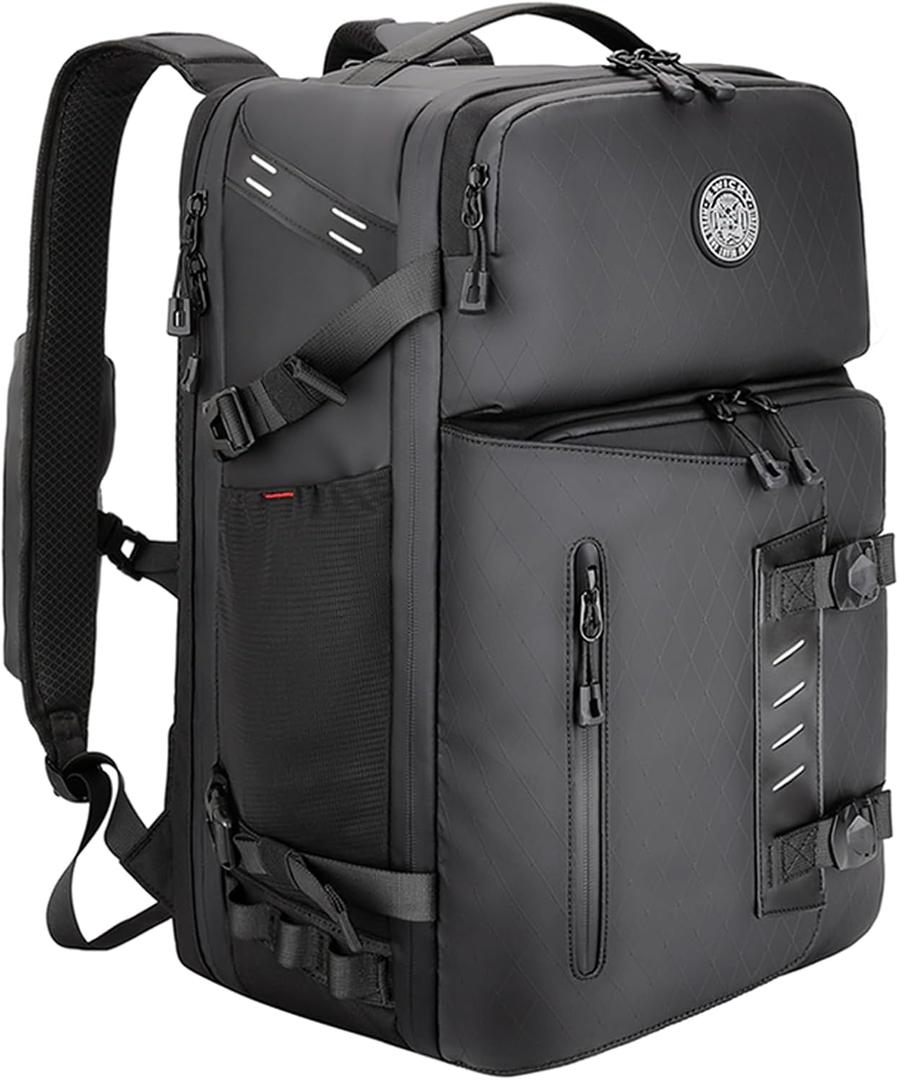 SWICKY 40L Travel Backpack for Men TSA Friendly Carry-On, 17.3" Laptop Sleeve, Water-Resistant, Quick-Access Phone Pocket, Large Weekender for Travel & Commute