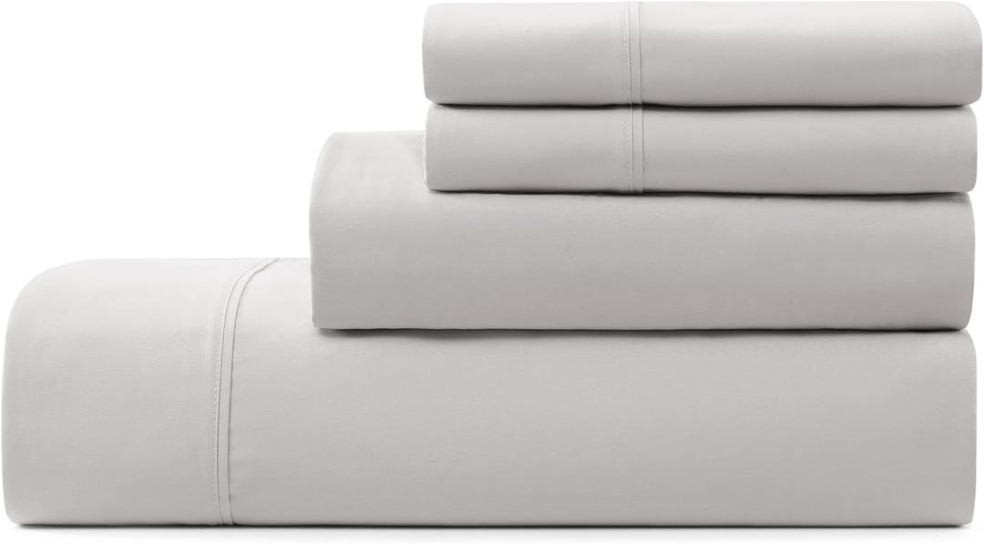 UGG Hedi King Sheet Set 4-Piece Luxury Cooling Sheets Deep Pockets Premium Bedding with 2 Pillow Shams Hypoallergenic Machine Washable Soft Lightweight Bed Set for Bedroom, King, Stone Grey