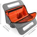 CONTAIL 13 Inch 3L 4-in-1 Travel Essentials Organizer, Small Business Handbag, Suitcase Drink Holder,Phone Tablet Holder,Airport Accessories Storage,Grey