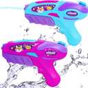 Water Gun for Kids - Girls Blaster Soaker Squirt Summer Squirt Shooter Gun Toy 2pcs Swimming Pool Toddlers Beach Water Fighting Dog Training Toy…