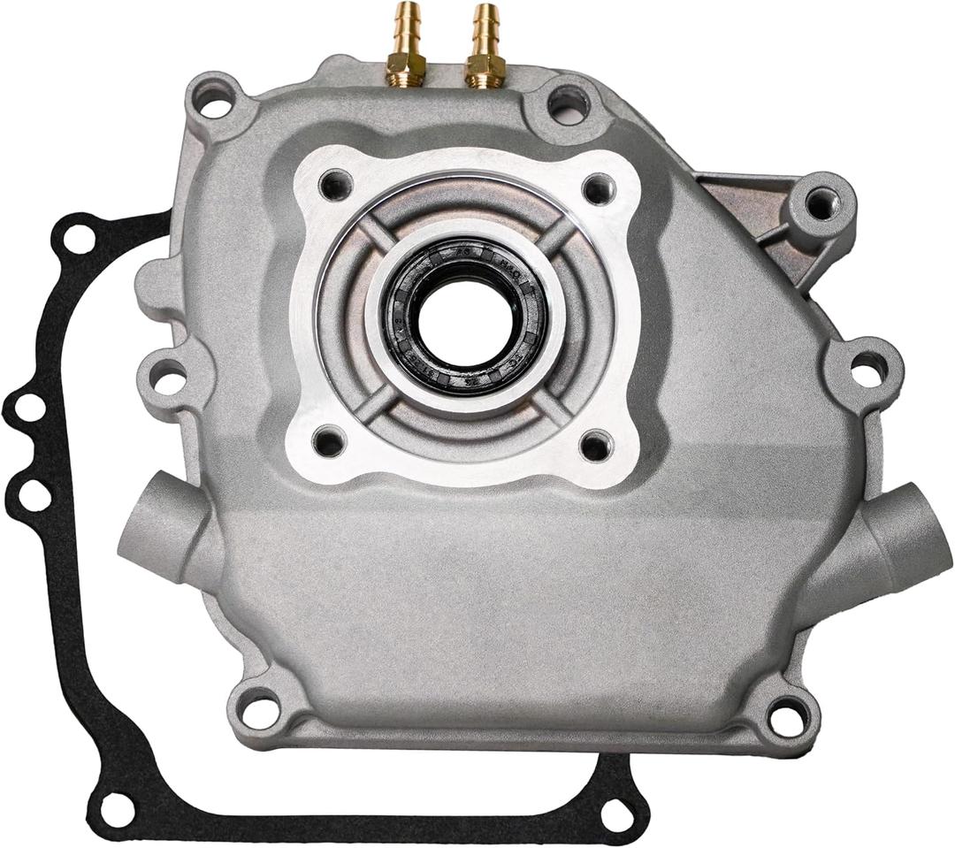JMCHstore Crankcase Side Cover w/Pulse Fitting for Predator 212 Hemi Coleman B200R CT200U Mini Bike, KT196 Go Kart Baja Massimo MB200 Axis M200 Honda 6.5HP GX160 196 Hisun 196cc 212cc Engine