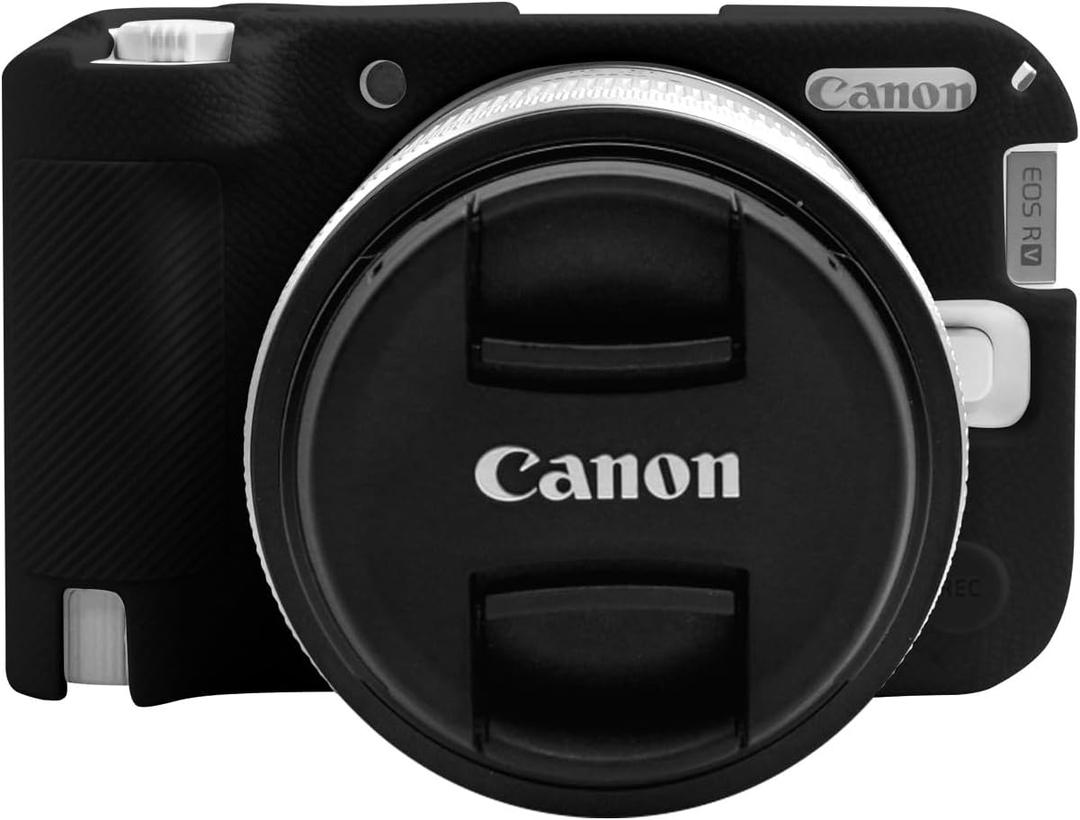 Easy Hood R50V Case, Soft Silicone Protective Cover for Canon EOS R50 V Digital Camera, Lightweight EOS R50V Camera Case Cover Grip Body Skin Protector (Black)