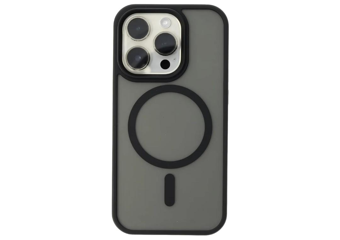 Frosted Translucent Black for iPhone 14 Pro - Impact Resistant and with Magnets