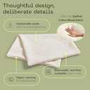 Coop Home Goods Latex Pillow Cover Queen, Ultra-Soft, Breathable Cotton-Blend Pillowcase with Zipper, Machine Washable, Eco-Friendly, Quilted Cover for Adjustable Pillows (Standard)