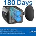 Tapo 1080p Outdoor Wireless Security Camera - Up to 180-Day Battery, Person Detection, Color Night Vision, Subscription-Free Local Storage or Optional Cloud, Works with Alexa & Google Assistant, C401