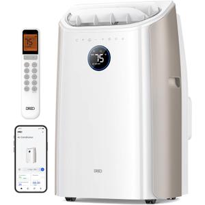Dreo Portable Air Conditioners, 12,000 BTU AC Unit for Bedroom with Drainage-free Cooling, 46dB Quiet, APP/Voice/Remote, 24h Timer with Fan & Dehumidifier, Smart Standing AC for Room Indoors, AC515S (Starlight)