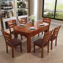 Genina Waterproof Seat Covers for Dining Room Chairs Covers Dining Chair Cover Kitchen Chair Covers (Chocolate, 6 Pcs)